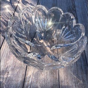 Marquis by Waterford crystal heart shaped pattern bowl